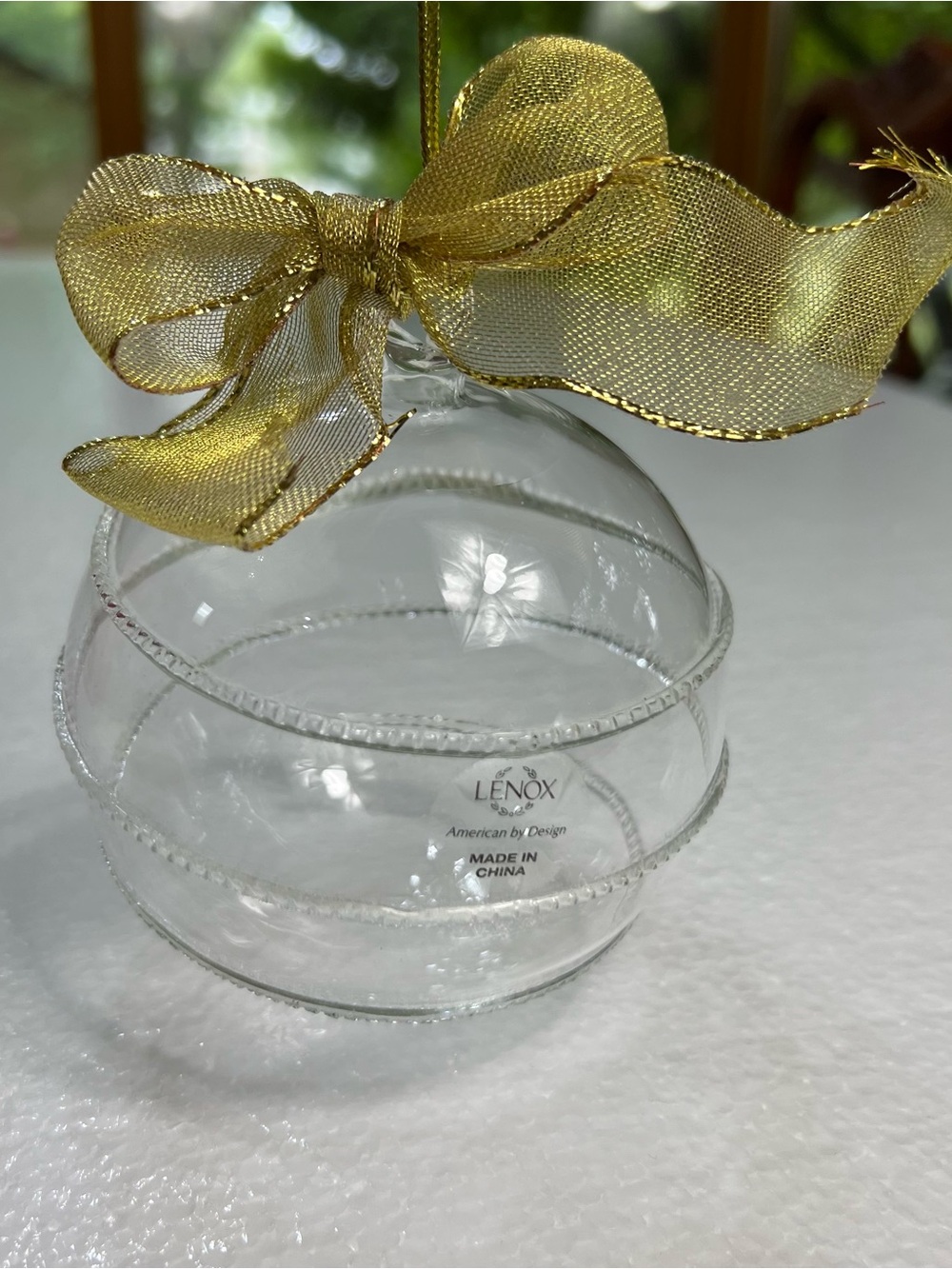 Lenox blown glass Christmas Ornament
